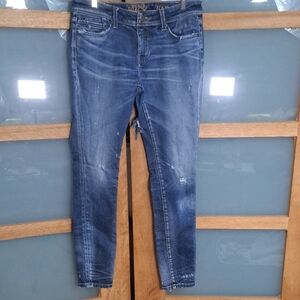 Buckle Black Stylish Distressed Blue Denim Jeans 27x32 Fit No. 53